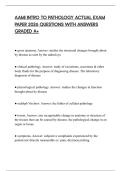 AAMI INTRO TO PATHOLOGY ACTUAL EXAM PAPER 2026 QUESTIONS WITH ANSWERS GRADED A&plus;