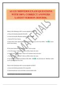 AS 121 MIDTERM EXAM QUESTIONS WITH 100&percnt; CORRECT ANSWERS LATEST VERSION 2025&sol;2026&period;