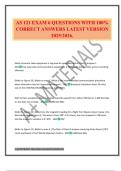 AS 121 EXAM 6 QUESTIONS WITH 100&percnt; CORRECT ANSWERS LATEST VERSION 2025&sol;2026&period;