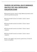 PEARSON VUE NATIONAL HEALTH INSURANCE PRACTICE TEST 2026 CERTIFICATION EVALUATION EXAMS