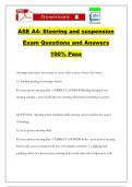 ASE A4- Steering and suspension Exam Questions and Answers 100&percnt; Pass