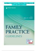 Test Bank - Family Practice Guidelines 6th Edition by Jill C&period; Cash&comma; &lpar;All Chapters 1-23&rpar;