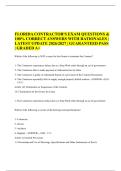 FLORIDA CONTRACTOR'S EXAM QUESTIONS & 100&percnt; CORRECT ANSWERS WITH RATIONALES &vert; LATEST UPDATE 2026&sol;2027 &vert; GUARANTEED PASS &vert; GRADED A&plus;