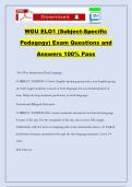 WGU ELO1 &lpar;Subject-Specific Pedagogy&rpar; Exam Questions and Answers 100&percnt; Pass