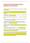Florida Termite 482 statutes Exam Questions And Answers