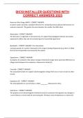 BICSI INSTALLER QUESTIONS WITH CORRECT ANSWERS 2025