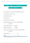 Envoy E145 Limitations Exam Questions and Answers Graded A&plus;