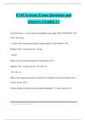 E145 Systems Exam Questions and Answers Graded A&plus;