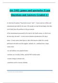 clst 2102&colon; games and spectacles Exam Questions and Answers Graded A&plus;