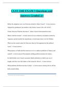 CLST 2102 EXAM 3 Questions and Answers Graded A&plus;