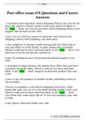 Post office exam 474 Questions and Correct  Answers