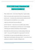 CLST 2102 Exam 3 Questions and Answers Graded A&plus;