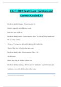 CLST 2102 final Exam Questions and Answers Graded A&plus;