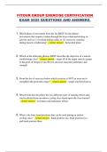 FiTOUR Group Exercise Certification Exam 2025 &ndash; Complete Questions and Answers Study Guide