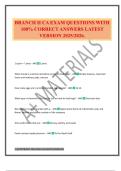 BRANCH II CA EXAM QUESTIONS WITH 100&percnt; CORRECT ANSWERS LATEST VERSION 2025&sol;2026
