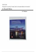 Managerial Accounting&colon; Creating Value in a Dynamic Business Environment &ndash; 13th Edition&comma; Ronald W&period; Hilton & David Platt &ndash; Complete Test Bank &lpar;Chapters 1&ndash;17&rpar;