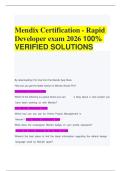 Mendix Rapid Developer Certification Exam &vert; 100&percnt; Verified 2026 Solutions