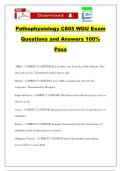 Pathophysiology C805 WGU Exam Questions and Answers 100&percnt; Pass