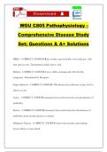 WGU C805 Pathophysiology &ndash; Comprehensive Disease Study Set&colon; Questions & A&plus; Solutions