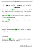 RADT 60 Midterm Questions and Correct  Answers 