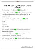 Radt1200 exam 5 Questions and Correct  Answers
