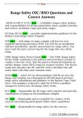 Range Safety OIC&sol;RSO Questions and  Correct Answers 