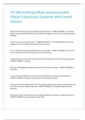 CFI 100 Certifying Officer and Accountable Official Course Exam Questions With Correct Answers&period;