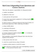 Red Cross Lifeguarding Exam Questions and  Correct Answers