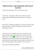 Referee Exam - Epee Questions and Correct  Answers 