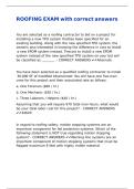 ROOFING EXAM with correct answers