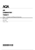 AQA- A level 7404/1 Chemistry Paper 1 Mark Scheme-June 2025