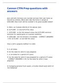 Cannon CTFA Prep questions with answers