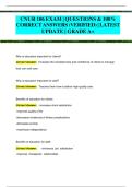 CNUR 106 Exam &vert; Verified Questions & 100&percnt; Correct Answers &vert; Complete Updated Study Pack