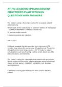 ATI PN LEADERSHIP MANAGEMENT PROCTORED EXAM WITH NGN QUESTIONS WITH ANSWERS,