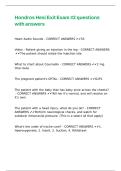 Hondros Hesi Exit Exam -2 questions with answers