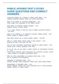 PUBLIC AFFAIRS TEST 2 STUDY GUIDE QUESTIONS AND CORRECT ANSWERS