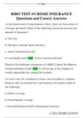 RIBO TEST &num;3 HOME INSURANCE  Questions and Correct Answers 