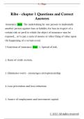 Ribo - chapter 1 Questions and Correct  Answers