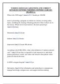 NURSING 1050 EXAM 1 QUESTIONS AND CORRECT  DETAILED ANSWERS &lpar;VERIFIED ANSWERS&rpar; ALREADY  GRADED A&plus; 