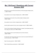 Bio 1104 Exam 2 Questions with Correct Answers 2025