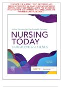 Test bank for Nursing Today&colon; Transitions and Trends&comma; 11th Editio Nursing Today