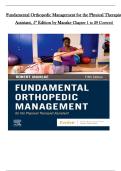 Fundamental Orthopedic Management Test Bank &vert; 5th Edition &vert; Manske &vert; All 29 Chapters &vert; Verified A&plus;