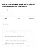 Microbiology lab EXAM fully solved & updated &lpar;latest version verified for accuracy&rpar;