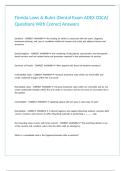 Florida Laws & Rules &lpar;Dental Exam ADEX CDCA&rpar; Questions With Correct Answers 