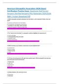 American Osteopathic Association &lpar;AOA&rpar; Board  Certification Practice Exam  Questions And Correct  Answers &lpar;Verified Answers&rpar; Plus Rationales 2025&sol;2026  Q&A &vert; Instant Download Pdf 