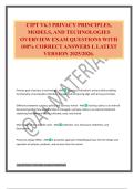 CIPT V6&period;3 PRIVACY PRINCIPLES&comma; MODELS&comma; AND TECHNOLOGIES OVERVIEW EXAM QUESTIONS WITH 100&percnt; CORRECT ANSWERS L LATEST VERSION 2025&sol;2026&period;