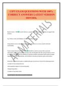 CIPT EXAM QUESTIONS WITH 100&percnt; CORRECT ANSWERS LATEST VERSION 2025&sol;2026&period;
