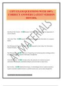 CIPT EXAM QUESTIONS WITH 100&percnt; CORRECT ANSWERS LATEST VERSION 2025&sol;2026&period;