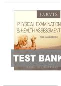 TEST BANK FOR Physical Examination and Health Assessment&colon; Canadian Edition 3rd Edition by Carolyn Jarvis ISBN&colon; 978-1771721547 COMPLETE GUIDE ALL CHAPTERS &percnt; VERIFIED A&plus; GRADE ASSURED&excl;&excl;&excl; LATEST UPDATE &excl;&excl;&excl; GUARANTEED SUCCESS&excl;&excl;&excl;&excl;