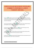 CIPP&sol;US EXAM QUESTIONS WITH 100&percnt; CORRECT ANSWERS L LATEST VERSION 2025&sol;2026&period;